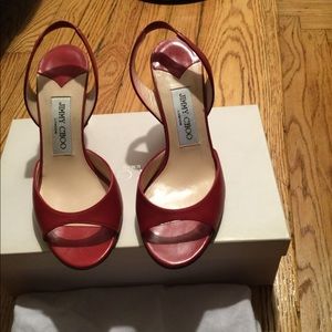 Stunning Jimmy Choo “Kristy” leather sling-backs.